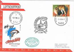 0428. Carta Luftschiffpost WIEN (Austria) 1999. Vereinten Nationen - Briefe U. Dokumente