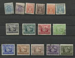 Poland Schlesien1922  Mi 1-12,14-6 MH/Used - Ongebruikt