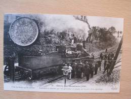 11. Greve Des Cheminots Du Nord (1910) Locomotive Dételée Par Les Grèvistes Et Placée En Travers D'un Aiguillage - Staking