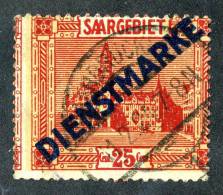 2177 )  SAAR 1922  Mi.#6  Used Shifted Perfs - Dienstmarken