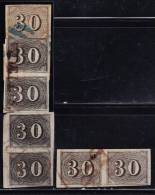 O) 1850 BRAZIL, SC 23 USED, NICE LOT PAIR/ NICE CANCELLATIONS E=100.- - Unused Stamps