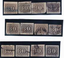 O) 1850 BRAZIL, SC 23 USED, NICE LOT OF CANCELLATIONS,  E= 150.- - Ungebraucht