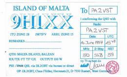 QSL- 29    MALTA : BALZAN : 9H1XX - Autres & Non Classés