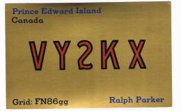 QSL- 41    CANADA : PRINCE EDWARD ISLAND : VY2KX - Altri & Non Classificati