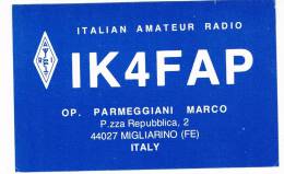 QSL- 51    ITALY : MIGLIARINO : IK4FAP - Andere & Zonder Classificatie
