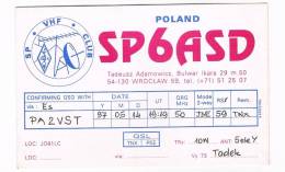 QSL- 54    POLAND : WROCLAW : SP6ASD - Otros & Sin Clasificación