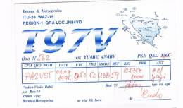 QSL- 75    BOSNIA & HERZEGOVINA : VITEZ : T97V - Altri & Non Classificati