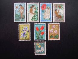 GREECE 1958 INTERNATIONAL CONGRESS PROTECT NATURE  ISSUE EIGHT Stamps To D5.00  MNH. - Neufs