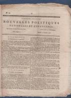 NOUVELLES POLITIQUES NATIONALES ET ETRANGERES 20 VENDEMIAIRE AN 3 1794 - MANHEIM - BRUXELLES JULIERS - COLOGNE - EMIGRES - Periódicos - Antes 1800
