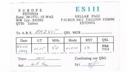 QSL- 90    ESTONIA : TALLINN : ES111 - Other & Unclassified