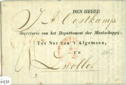 VOORLOPER * GESCHREVEN E.O. BRIEF Uit 1835 Van WEESP Naar ZWOLLE (6933) - ...-1852 Prephilately