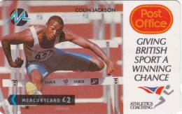 Paytelco, PYPO001, Athletics (Post Office), Colin Jackson, 2 Scans.  1PPOA - [ 4] Mercury Communications & Paytelco