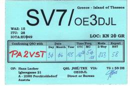 QSL- 118    GERMANY : PERCHTOLDSDORF : SV7/OE3DJL - Andere & Zonder Classificatie