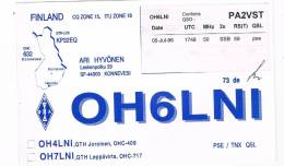 QSL- 125    FINLAND : KONNEVESI : OH6LNI - Autres & Non Classés