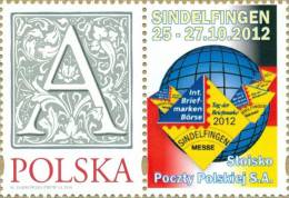 POLAND 2012 UNIQUE DATES - SPECIAL LIMITED EDITION PHILATELIC STAMP TRADE FAIR SINDELFINGEN GERMANY 25-27 OCTOBER NHM - Errors & Oddities