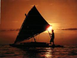 (200) Fiji Sailing Ship In Sunset - Fiji