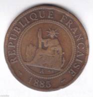 @Y@    French Indochina 1 Cent 1885    (2070) - Indien