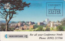 Paytelco, PYU008A, Universities & Colleges, Exeter University - Conference Needs 1, 2 Scans.  3PEXA, No Paytelco On Back - Mercury Communications & Paytelco