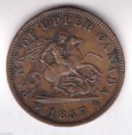 @Y@        Bank Of Upper Canada 1 Penny 1857   (2090) - Canada