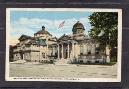 34775     Stati  Uniti,  N.C. -  Charlotte  -  Carnegie  Free  Library  And  First  Baptist  Church,  NV(scritta) - Charlotte