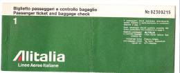 B0798 - BIGLIETTO AEREO ALITALIA MILANO-TORINO 1971 - Europe