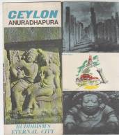 B0802 - Brochure Turistica CEYLON - ANURADHAPURA Anni '60/BUDDISMO - Turismo, Viaggi