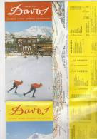 B0810 - Brochure Turistica - SVIZZERA - DAVOS 1978/CARTINA JOSK/SPORTS INVERNALI/FUNIVIE - Turismo, Viaggi