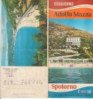 B0815 - Brochure Turistica - SAVONA - SPOTORNO - SOGGIORNO ADOLFO MAZZA Anni '60 - Turismo, Viaggi