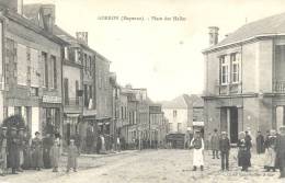 RARE CARTE POSTALE    GORRON   PLACE DES HALLES - Gorron