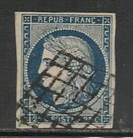 FRANCE - 1849-50  CERES Yvert # 4 - Grille De 1849 -  VF USED - 1849-1850 Ceres