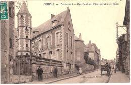 76 AUMALE POSTE ET HOTEL DE VILLE RUE CENTRALE - Aumale