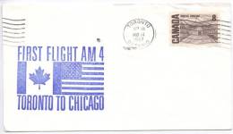 Canada First Flight AM 4 Cover Toronto - Chicago 24-5-1967 - First Flight Covers