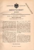 Original Patentschrift - Hans Von Hosstrup In Hamburg , 1892 , Scheere Mit Ziehendem Schnitt , Schneiderei , Schneider ! - Outils Anciens