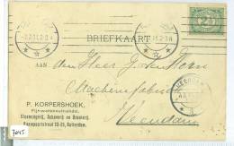 HANDGESCHREVEN BRIEFKAART Uit 1911 * NVPH 55 * Van ROTTERDAM Naar VEENDAM (7045) - Storia Postale