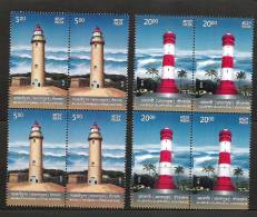 INDIA, 2012, Lighthouses Of India, Set 2 V, Block Of 4, MNH, (**) - Neufs