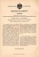 Original Patentschrift - Ludwig Ihle In Glücksburg / Ostsee , 1894 , Bettstelle Als Tragbahre , Bahre , Bett !!! - Other & Unclassified