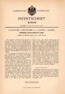 Original Patentschrift - M. Frantzen Und J. Zolper In Burtscheid - Aachen , 1894 , Löschapparat Für Lampen . Lampe !!! - Lantaarns & Kroonluchters