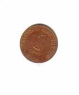 TRINIDAD & TOBAGO    1  CENT  1966  (KM# 1) - Trinidad & Tobago