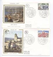 France FDC EUROPA CEPT 23-4-1977 On 2 Covers With Cachet - 1977