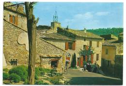 Cpsm: 84 ANSOUIS (ar. Apt) Cité Historique, Place Du Château (animée, Magasin, Fontaine) - Ansouis