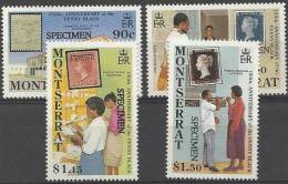 MONTSERRAT - 1990 Anniversary Of The Penny Black Overprinted SPECIMEN. Scott 741-4. MNH ** - Montserrat