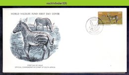 Mkl1012b WWF FAUNA ZOOGDIEREN ZEBRA ´PAARDEN´ ´HORSES´ MAMMALS REPUBLIC SOUTH AFRICA RSA 1976 FDC - Game