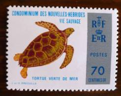 NOUVELLES HEBRIDES Tortues (Yvert N° 380 Tortue Seule) LEGENDE FRANçAISE Neuf Sans Charniere. MNH - Turtles