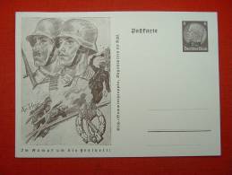 Postfrische "Bild"-Ganzsache-PK "Kampf Um Die Freiheit Im Elsaß 1941" Von Deutsches Reich - Postwaardestukken