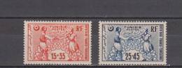 Tunisie YT 335/6 * : Entraide Franco-tunisienne - 1950 - Unused Stamps