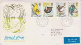 Grande-Bretagne YT 922/5 FDC : Martin-pêcheur , Merle , Poule Et Bergeronnette - 1980 - Collections, Lots & Séries