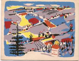 Carte De Voeux/"Route Du Bonheur"/Paysage Campagnard De Montagne Sous La Neige /vers 1950      CVE17 - Altri & Non Classificati