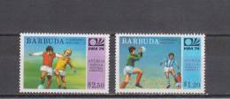 Barbuda 2 Valeurs ** Type 166 Et 167 Avec Résultat De La Finale - 1974 - 1974 – Allemagne Fédérale