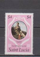 Sainte-Lucie YT 532 ** : Prince Charles - 1981 - St.Lucie (1979-...)