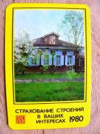 Small Calendar From USSR Latvia1980,  Insurance - Formato Piccolo : 1971-80